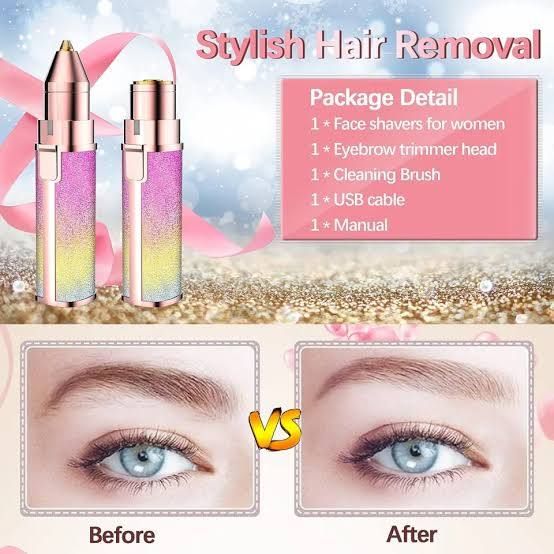 2-in-1 Eyebrow Trimmer & Facial Hair Remover - Al Karam Collection